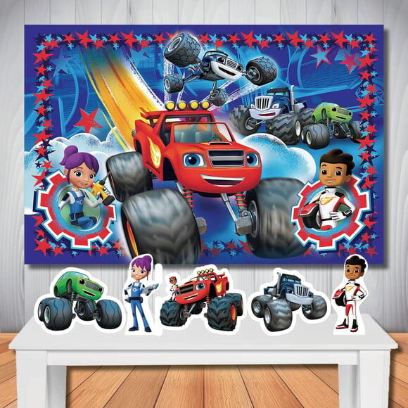 Kit Festa Blaze And The Monster Painel Infantil e Display