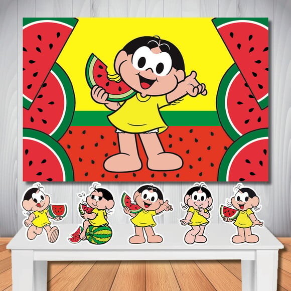 Kit Festa Cenário Magali Display de Mesa e Painel 1,50x1,00m