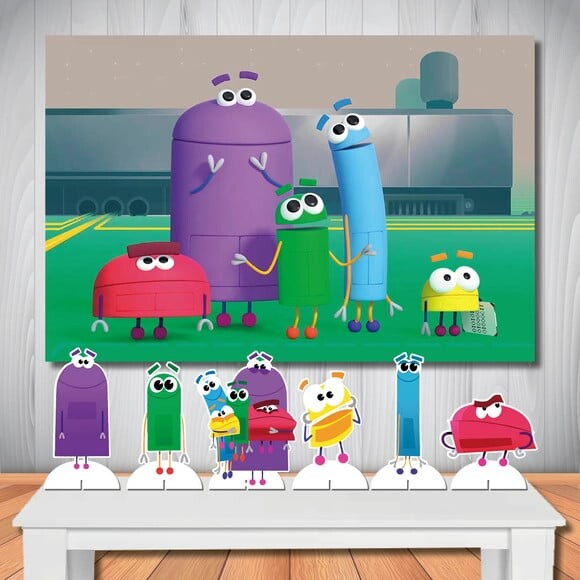 Kit Festa Mega Painel de Aniversário + Display mdf Storybots