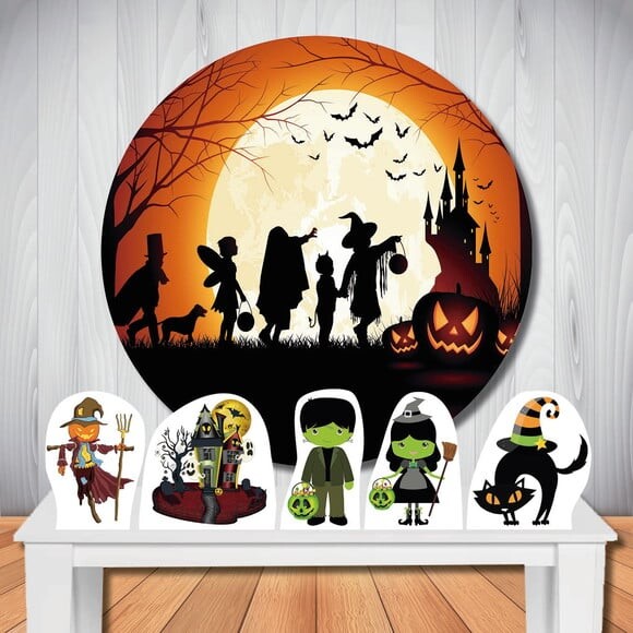 Kit Festa Painel Infantil Redondo e Halloween Display