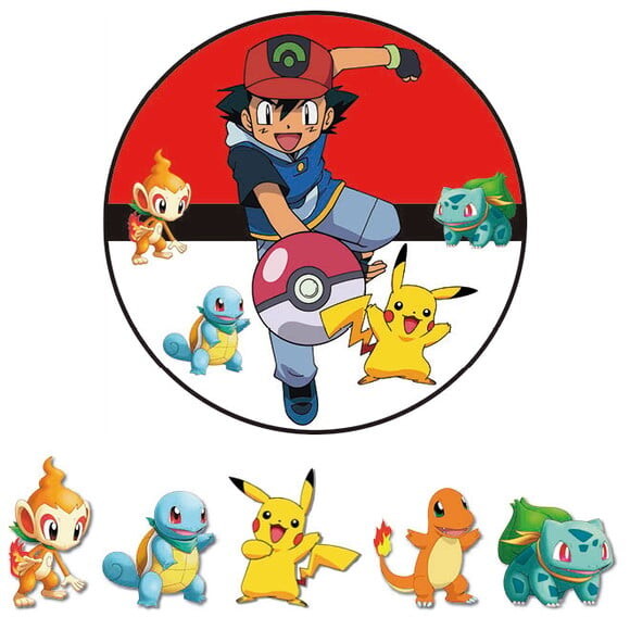 Kit Festa Painel Redondo e Display Pokémon - 1,50x1,50m