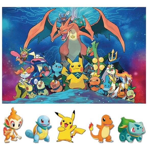 Kit Painel e Display Pokémon - 1,50x1,00m