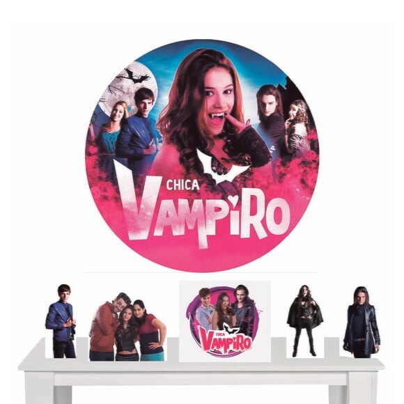 Kit Totem e Painel Redondo Chica Vampiro - 1,50x1,50m