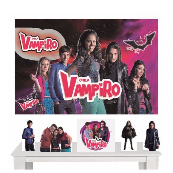 Painel de Festa e Totem Chica Vampiro - 1,50x1,00m