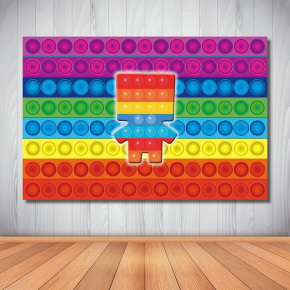 Painel de Festa Infantil Popit Fidget Toys -1,50x1,00m
