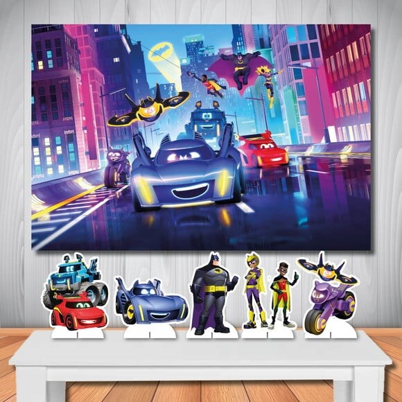 Painel de Festa Mega 1,5x1,0m e Kit Display Batwheels