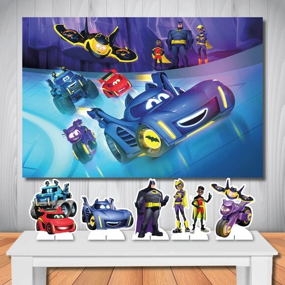Painel de Festa Mega 1,5x1,0m e Kit Display Batwheels