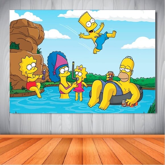 Painel Festa Simpsons - 1,50x1,00m
