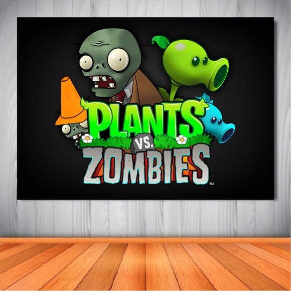 Painel Planta x Zombies - 1,50x1,00m