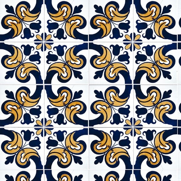 Papel de Parede Azulejo Antigo