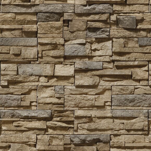 Papel de Parede Canjiquinha Pedras Diversas - 3d