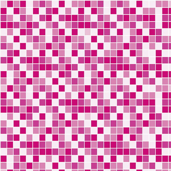 Papel de Parede Pastilha Rosa, Vermelho e Branca