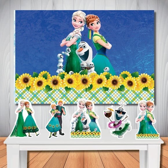 Kit Aniversário Festa Top Painel + Display Frozen Ferve