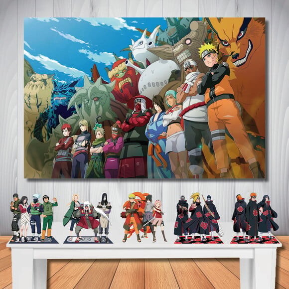 Kit Aniversário Festa Top Painel + Display Naruto Shippuden