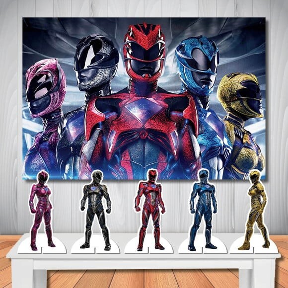 Kit Aniversário Mega Painel + Display Power Rangers Filme