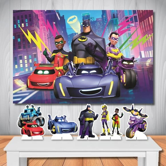 Kit Cenário Painel de Festa Top e Display Batwheels