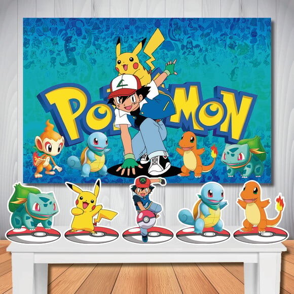 Kit Cenário Pokémon Painel Infatil e Display de Mesa