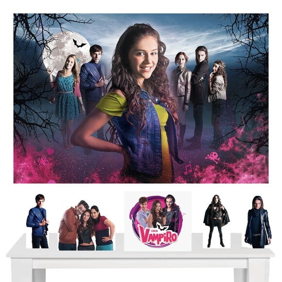 Kit Decoração Totem e Painel de Festa Chica Vampiro