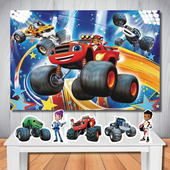 Kit Festa Blaze And The Monster Painel Infantil e Display