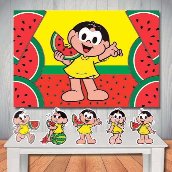 Kit Festa Cenário Magali Display de Mesa e Painel 1,50x1,00m