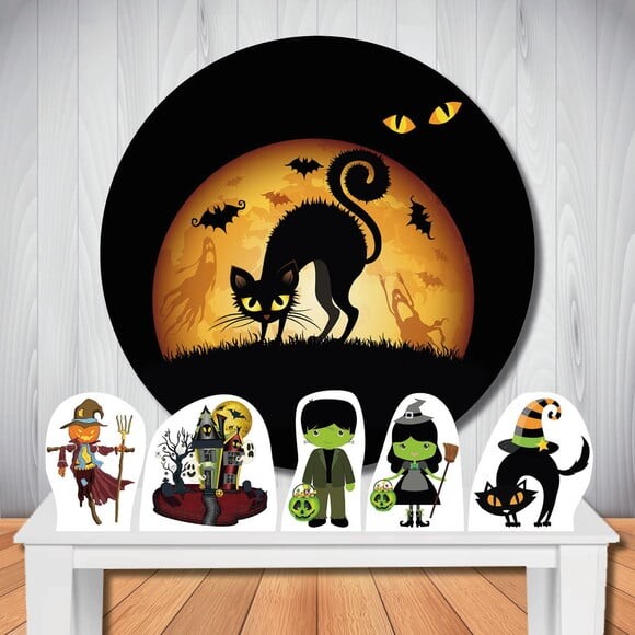 Kit Festa Painel Infantil Redondo e Halloween Display