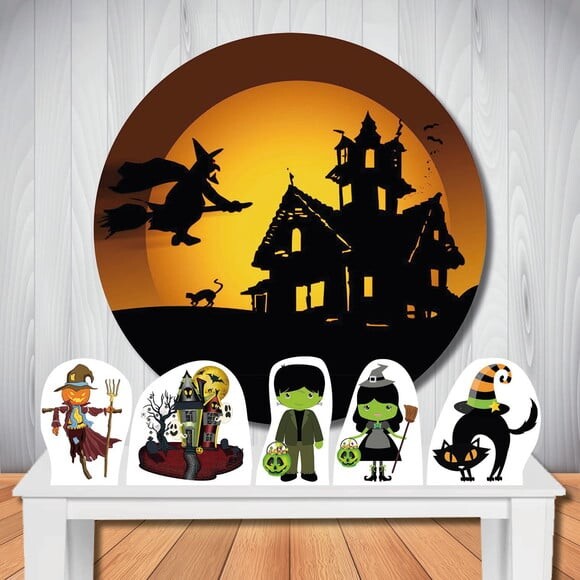 Kit Festa Painel Infantil Redondo e Halloween Display