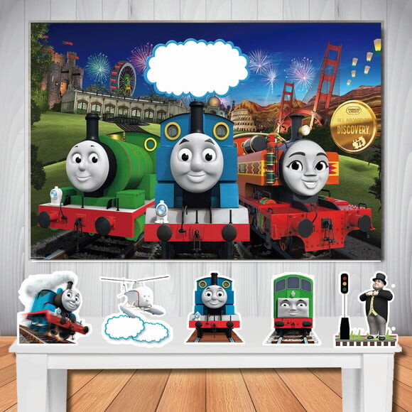 Kit Festa Thomas Painel de Festa 1,5x1,0m e Display de Mesa