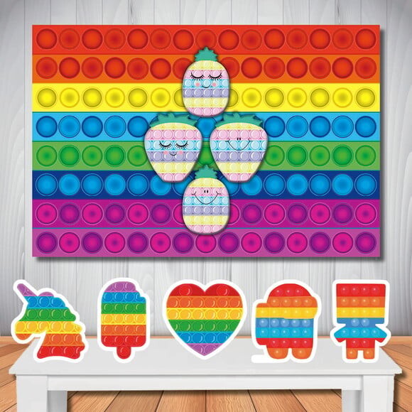 Kit Popit Fidget Toys Painel 1,50x1,00m e Display de Mesa