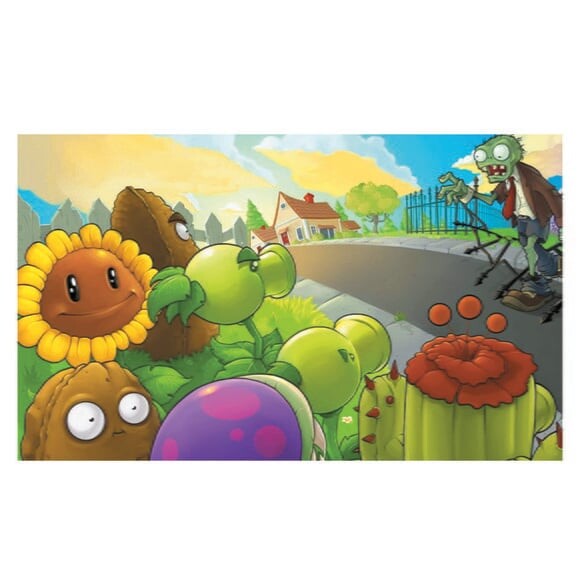 Painel de Aniversário Plantas x Zumbis - 1,50x1,00m