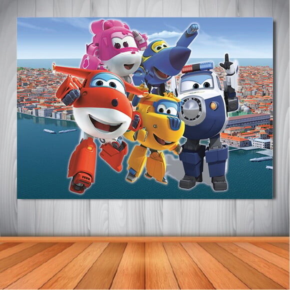 Painel de Festa Super Wings - 1,50x1,00m