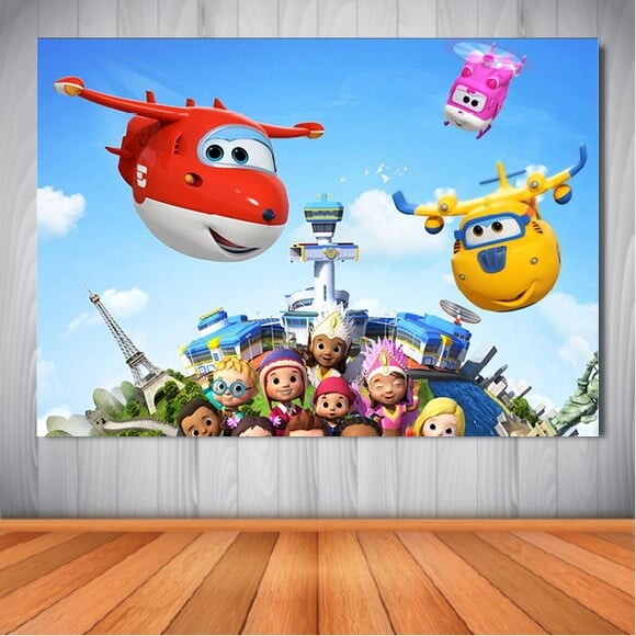 Painel de Festa Super Wings - 1,50x1,00m