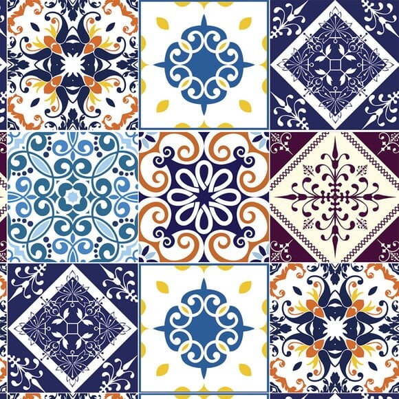 Papel de Parede Azulejo Português