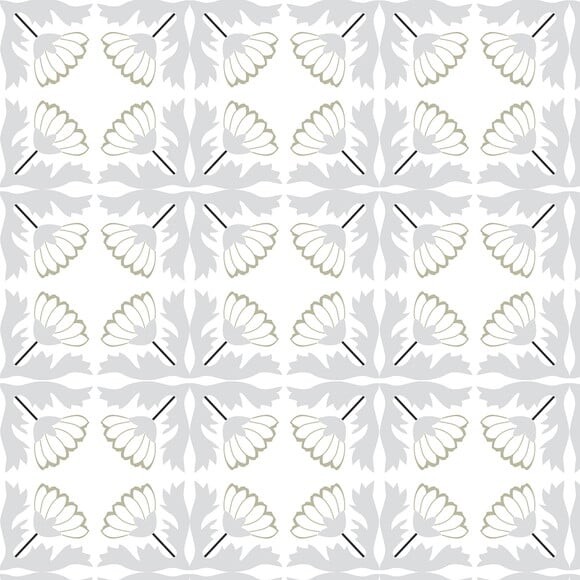 Papel de Parede Azulejo Tons de Preto e Cinza