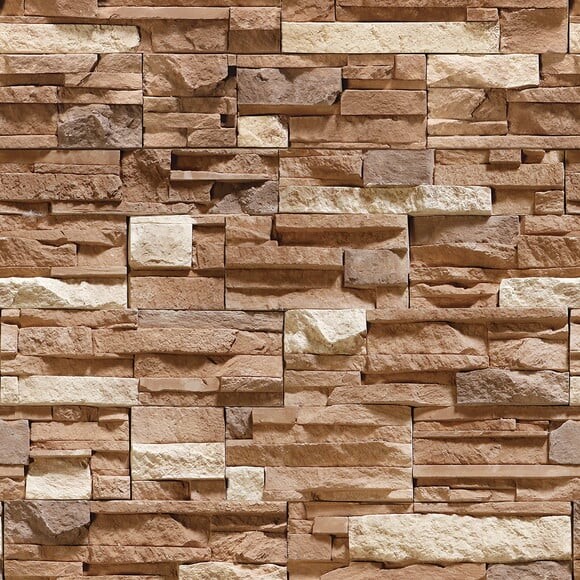 Papel de Parede Canjiquinha Pedras Diversas - 3d