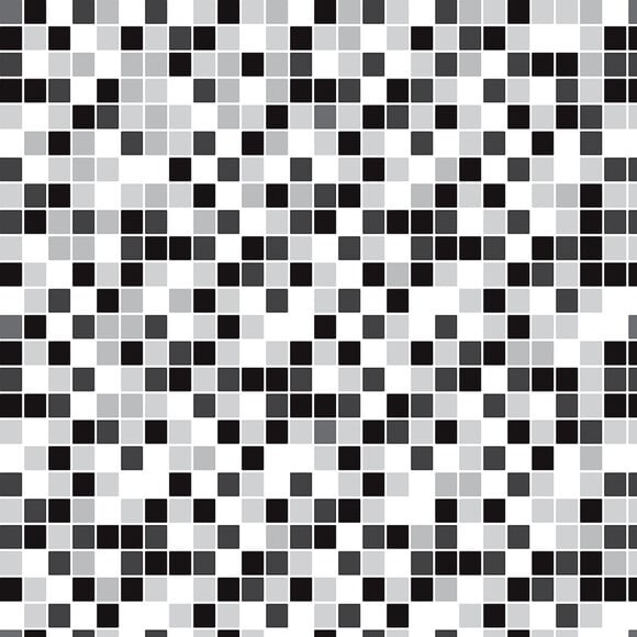Papel de Parede Pastilha Preto, Cinza e Branco