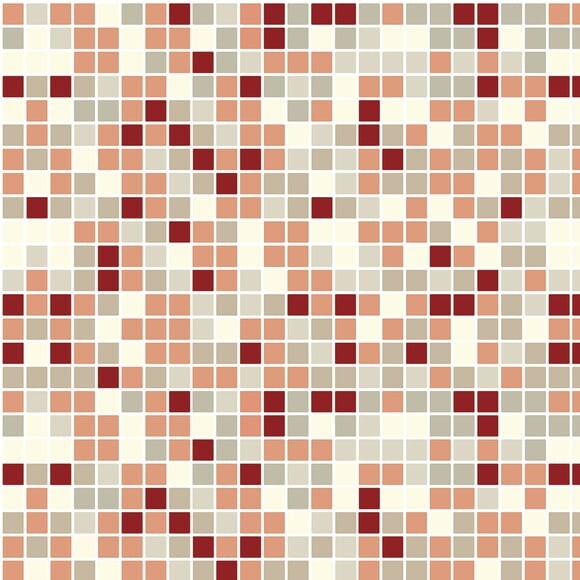 Papel de Parede Pastilha Rosa, Vermelho e Branca