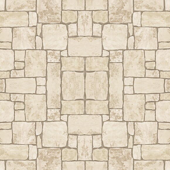 Papel de Parede Pedra Amarela Geométrica - 3d
