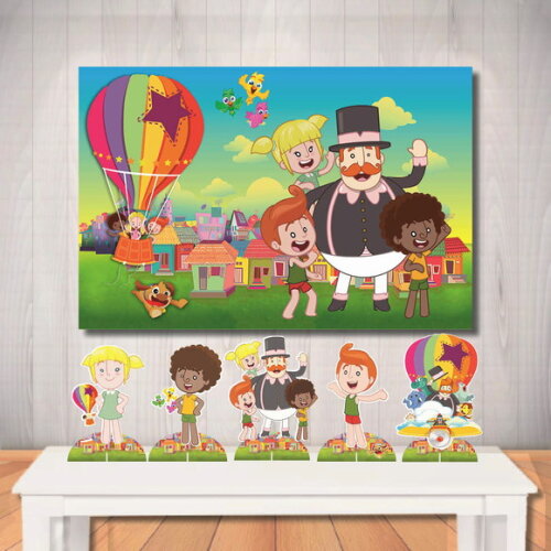 Kit Aniversário Festa Mega Painel + Display Mundo Bita