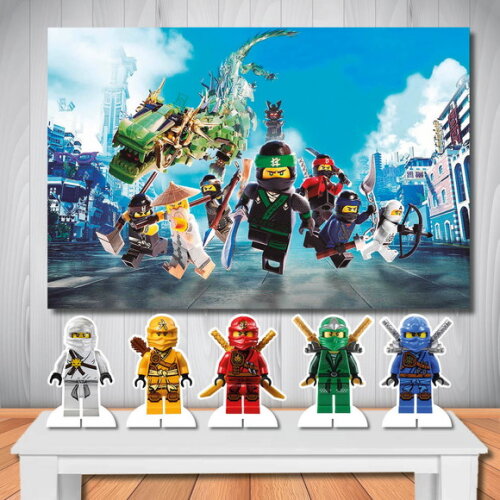 Kit Aniversário Festa Mega Painel + Display Ninjago