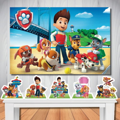 Kit Aniversário Festa Mega Painel + Display Patrulha Canina