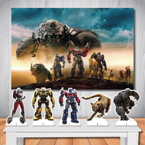 Kit Aniversário Festa Mega Painel + Display Transformers