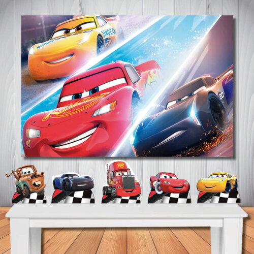 Kit Aniversário Festa Top Painel + Display Carros 3