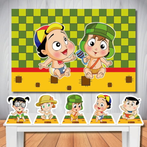 Kit Aniversário Festa Top Painel + Display Chaves Baby