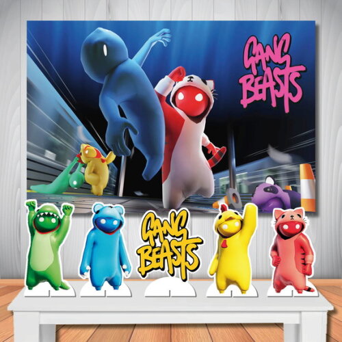 Kit Aniversário Festa Top Painel + Display Gang Beasts