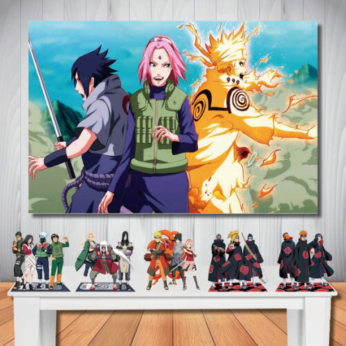Kit Aniversário Festa Top Painel + Display Naruto Shippuden