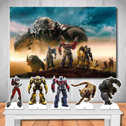 Kit Aniversário Festa Top Painel + Display Transformers