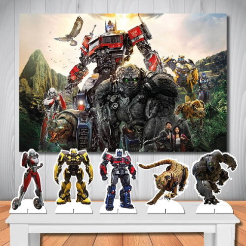 Kit Aniversário Festa Top Painel + Display Transformers