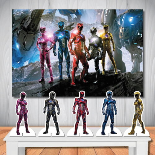 Kit Aniversário Mega Painel + Display Power Rangers Filme