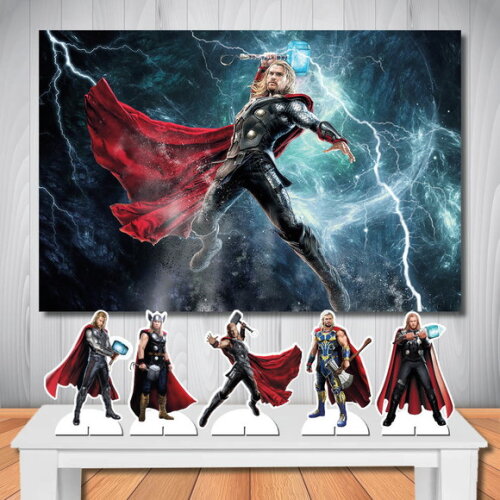 Kit Cenário de Festa Painel de Aniversário Mega Thor