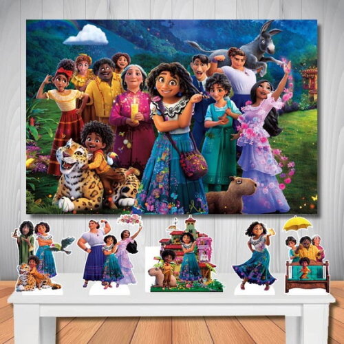 Kit Cenário Encanto Painel Decoração e Display de Mesa